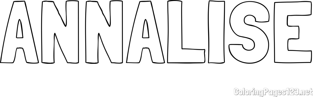 ANNALISE Coloring Page