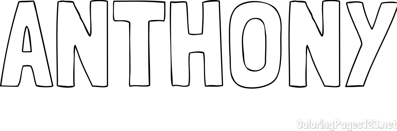 ANTHONY Coloring Page