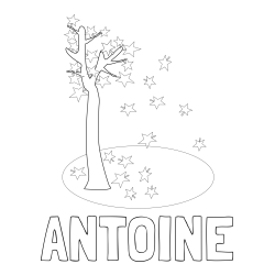 Online Created Coloring Page - ANTOINE Coloring Page and Autumn Tree Coloring Page for Kids