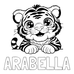 Online Created Coloring Page - ARABELLA Coloring Page alongside Tiger Cub Coloring Page
