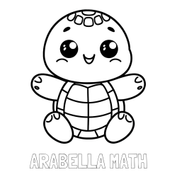 Online Created Coloring Page - ARABELLA MATH Coloring Page alongside Easy Coloring Page of Turtle