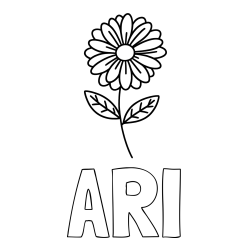 ARI Coloring Page alongside Flower Coloring Page