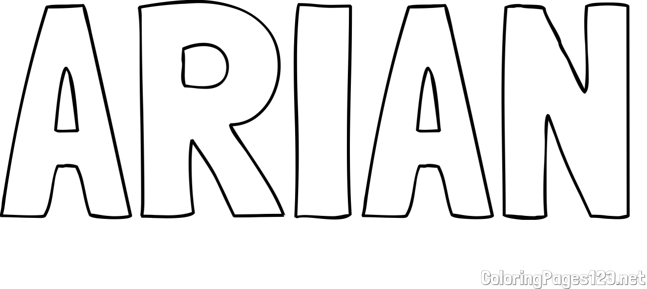 ARIAN Coloring Page