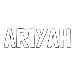 Online Created Coloring Page - ARIYAH Coloring Page
