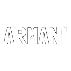 Online Created Coloring Page - ARMANI Coloring Page