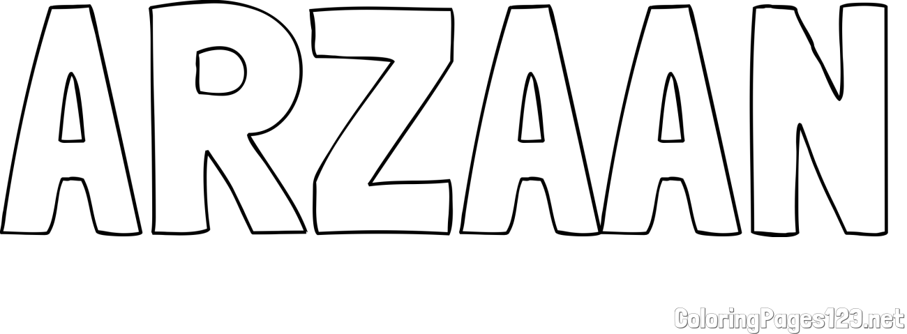ARZAAN Coloring Page