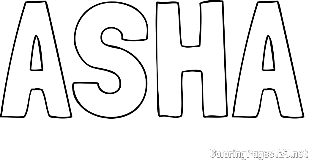 ASHA Coloring Page