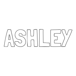 ASHLEY Coloring Page