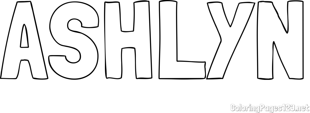 ASHLYN Coloring Page