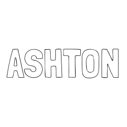 Online Created Coloring Page - ASHTON Coloring Page