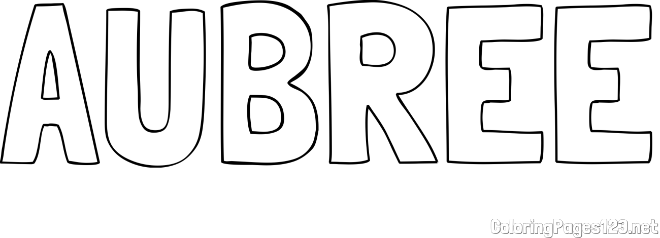 AUBREE Coloring Page