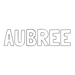Online Created Coloring Page - AUBREE Coloring Page
