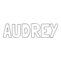 AUDREY Coloring Page
