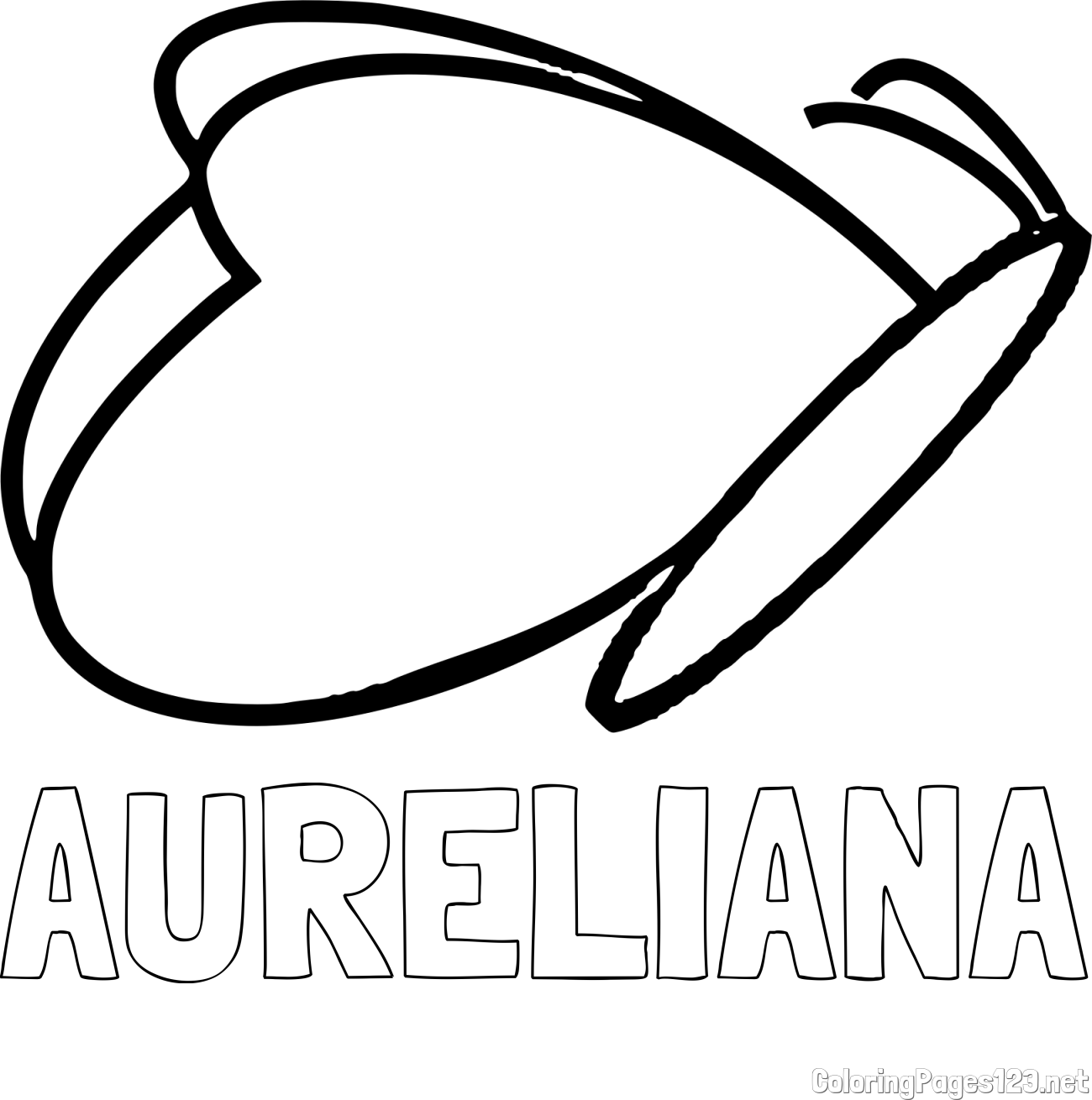 AURELIANA Coloring Page and Butterfly Coloring Page for Preschool