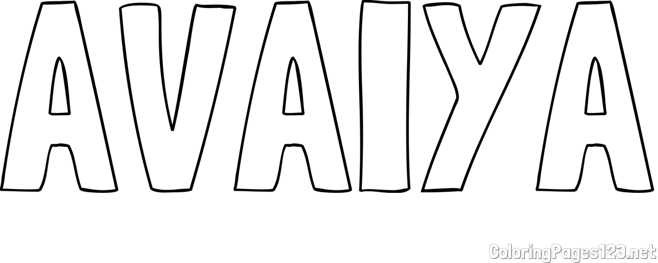 AVAIYA Coloring Page
