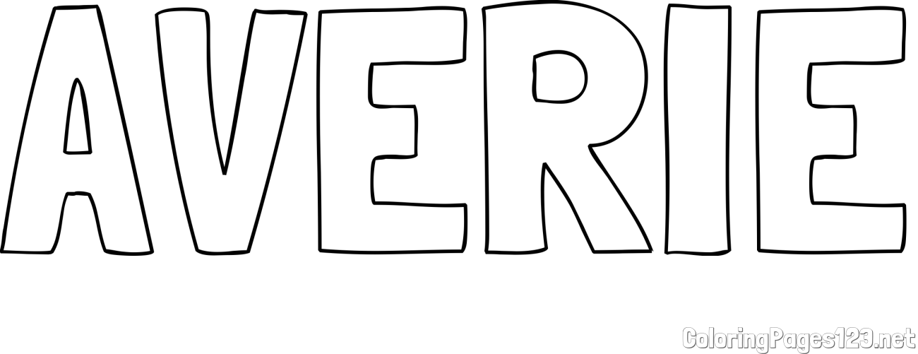 AVERIE Coloring Page