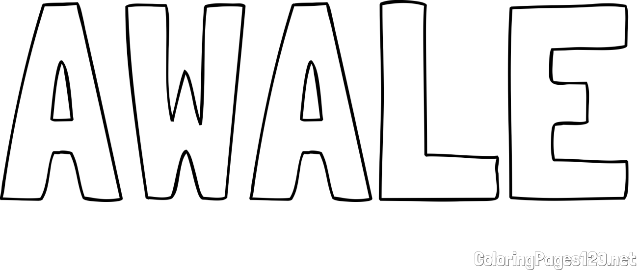 AWALE Coloring Page