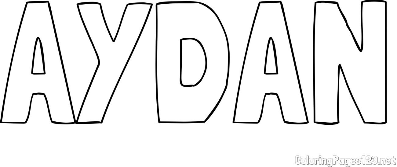 AYDAN Coloring Page