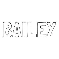 Online Created Coloring Page - BAILEY Coloring Page