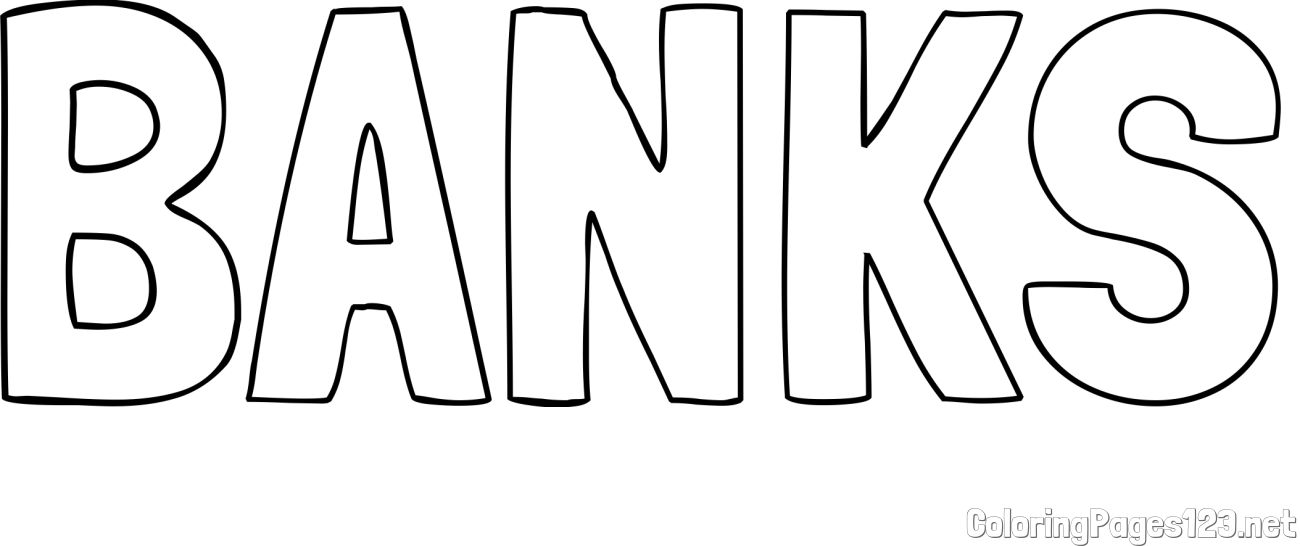 BANKS Coloring Page