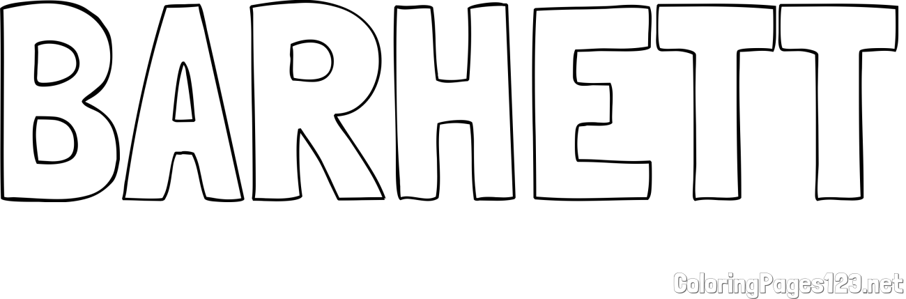 BARHETT Coloring Page