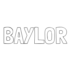 Online Created Coloring Page - BAYLOR Coloring Page
