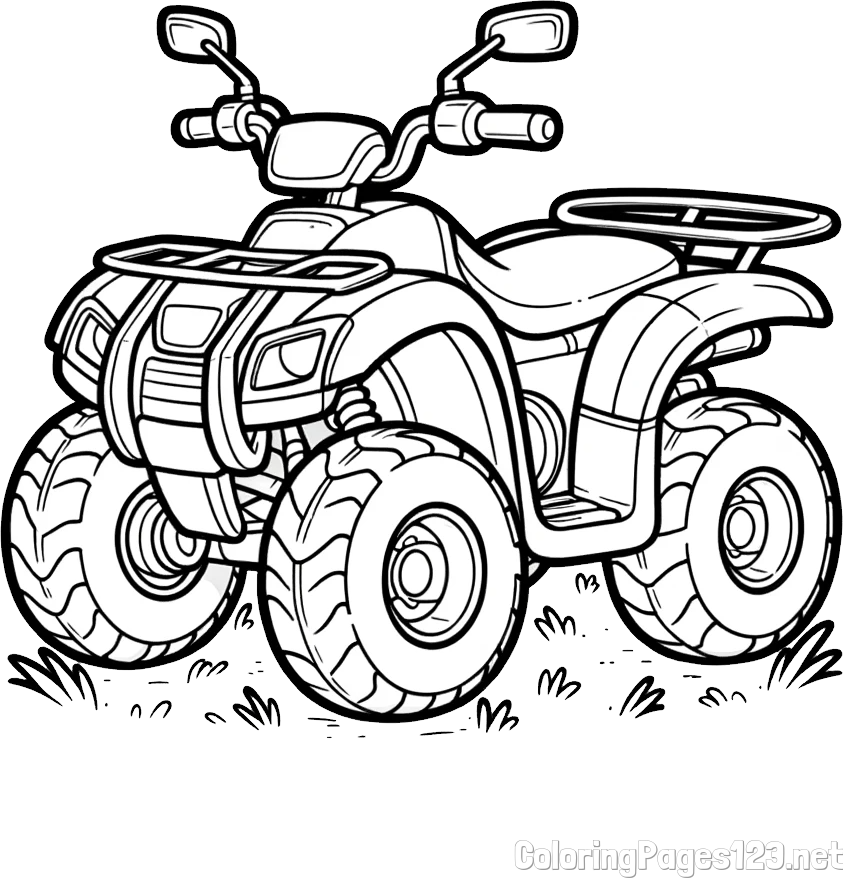 Beautiful ATV Coloring Page