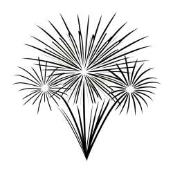 Beautiful New Year’s Fireworks Coloring Page