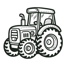 Beautiful Tractor Coloring Page