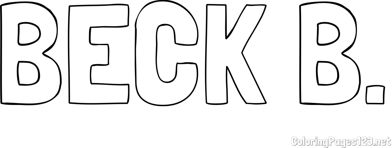BECK B. Coloring Page