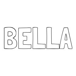 BELLA Coloring Page