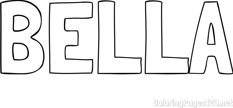 BELLA Coloring Page