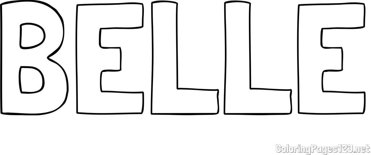 BELLE Coloring Page