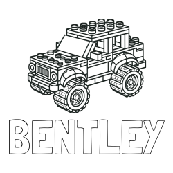 Online Created Coloring Page - BENTLEY Coloring Page and LEGO Jeep Coloring Page