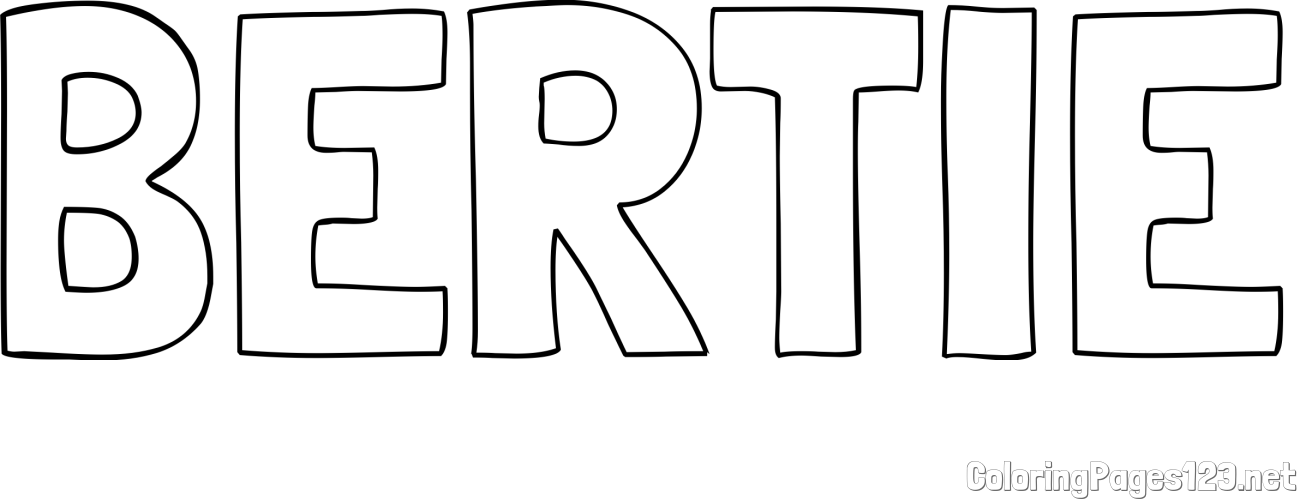 BERTIE Coloring Page