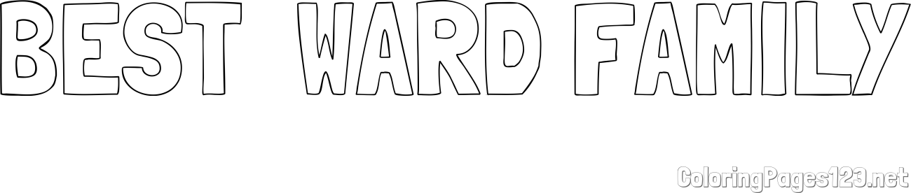 BEST  WARD FAMILY Coloring Page