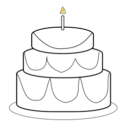Big Birthday Cake Coloring Page