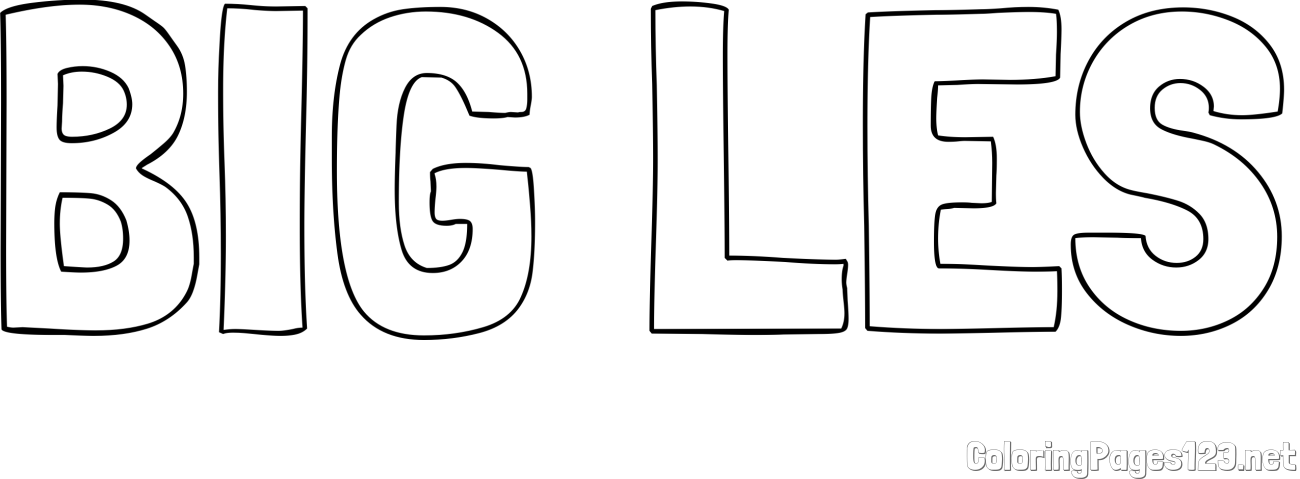 BIG LES Coloring Page