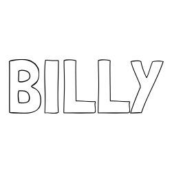 Online Created Coloring Page - BILLY Coloring Page