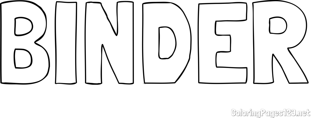 BINDER Coloring Page