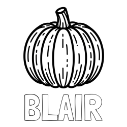 Online Created Coloring Page - BLAIR Coloring Page and Easy Pumpkin Coloring