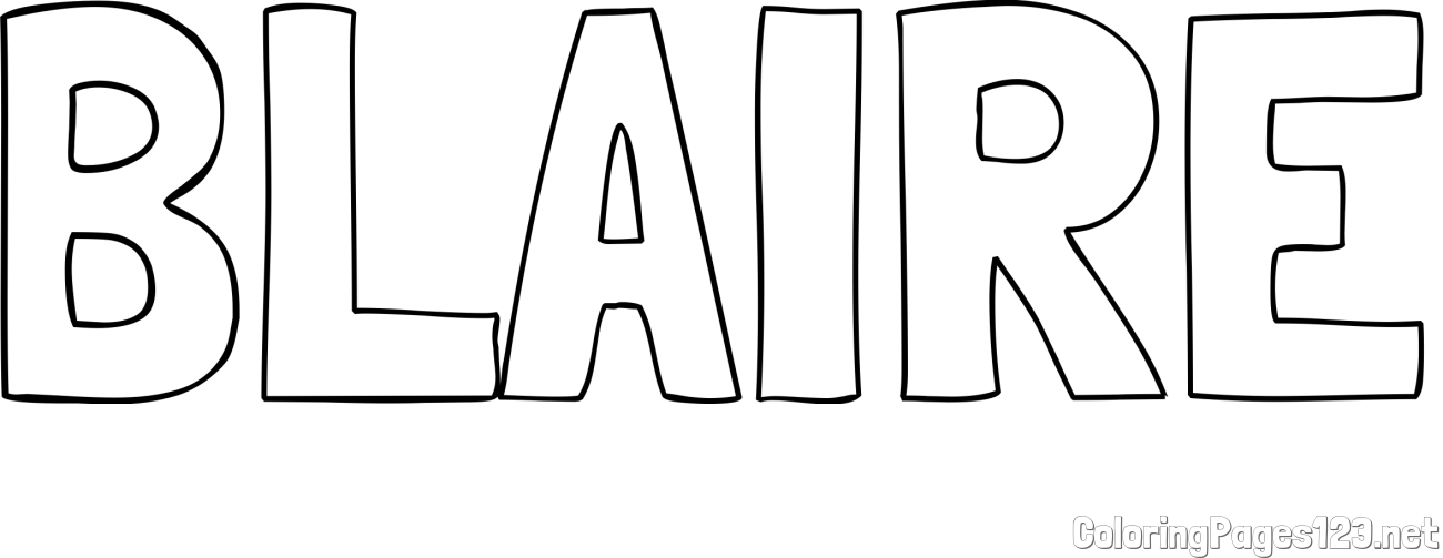BLAIRE Coloring Page
