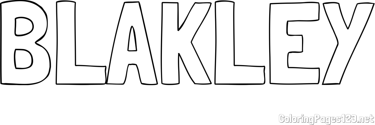 BLAKLEY Coloring Page