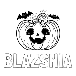 Online Created Coloring Page - BLAZSHIA Coloring Page and Halloween Pumpkin and Bats Coloring Page