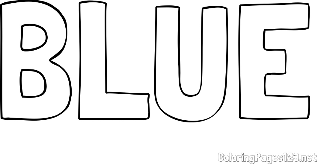 BLUE Coloring Page