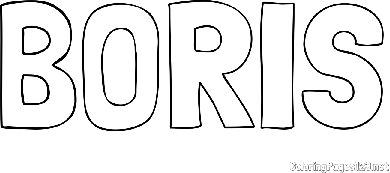 BORIS Coloring Page