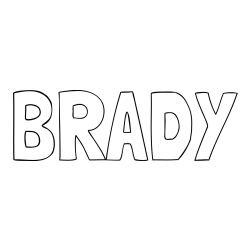 BRADY Coloring Page