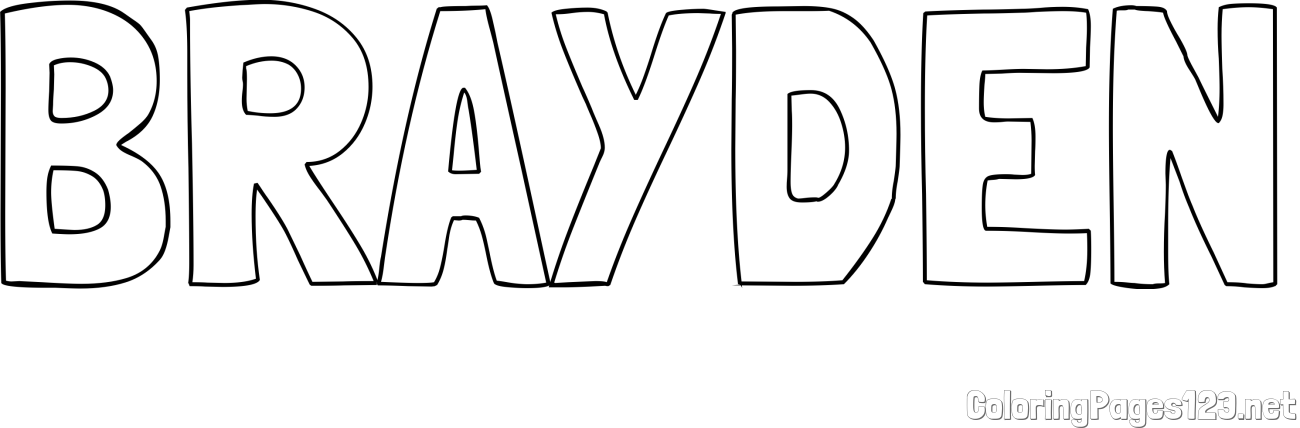 BRAYDEN Coloring Page