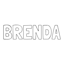 Online Created Coloring Page - BRENDA Coloring Page