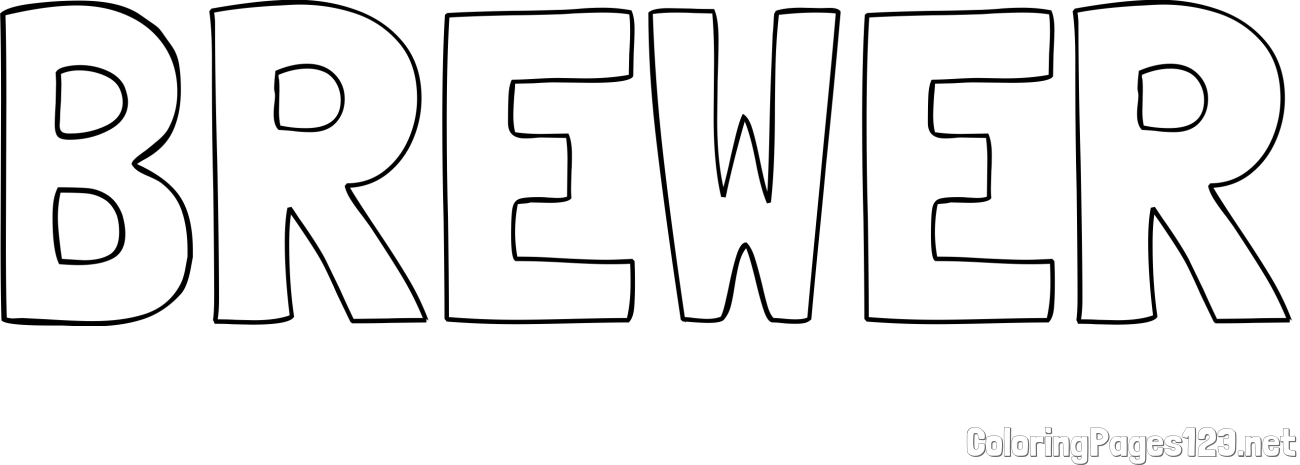 BREWER Coloring Page